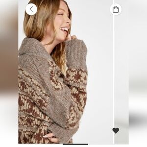 Cozy Brown Patterned Sweater